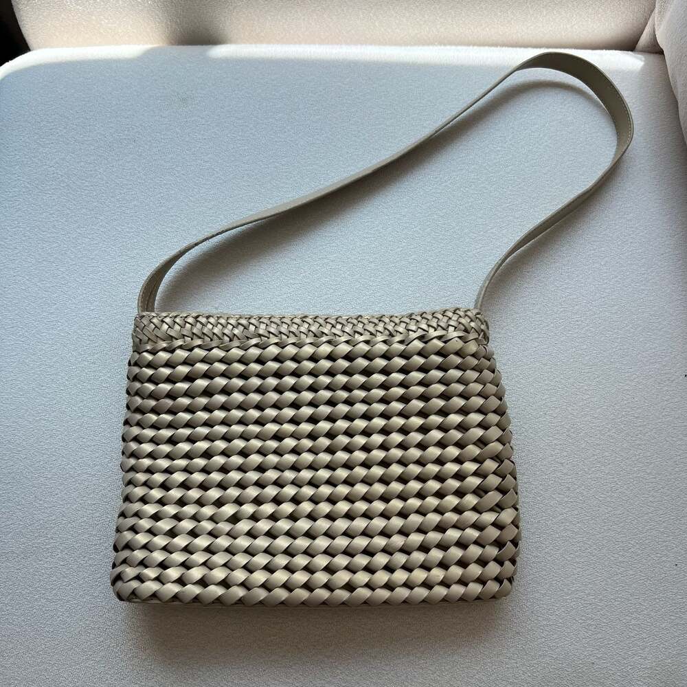 Vintage Valerie Stevens Metallic Gold Woven Small Shoulder Bag